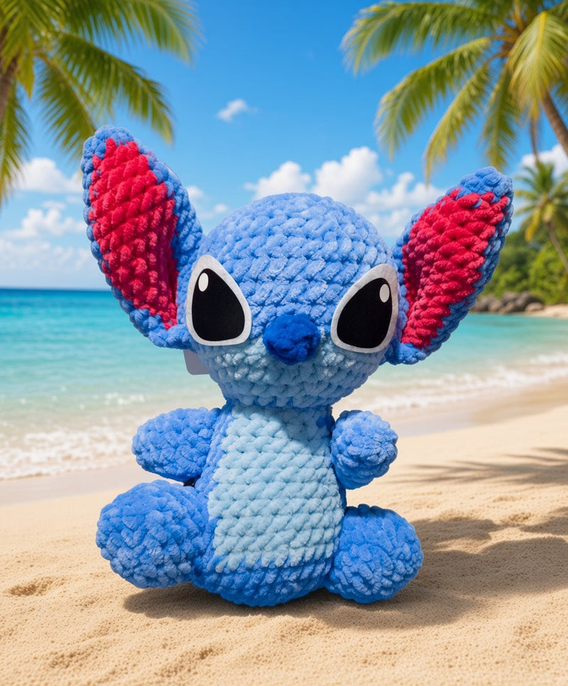 Crochet Blue Alien Sti-ch and Ragdoll