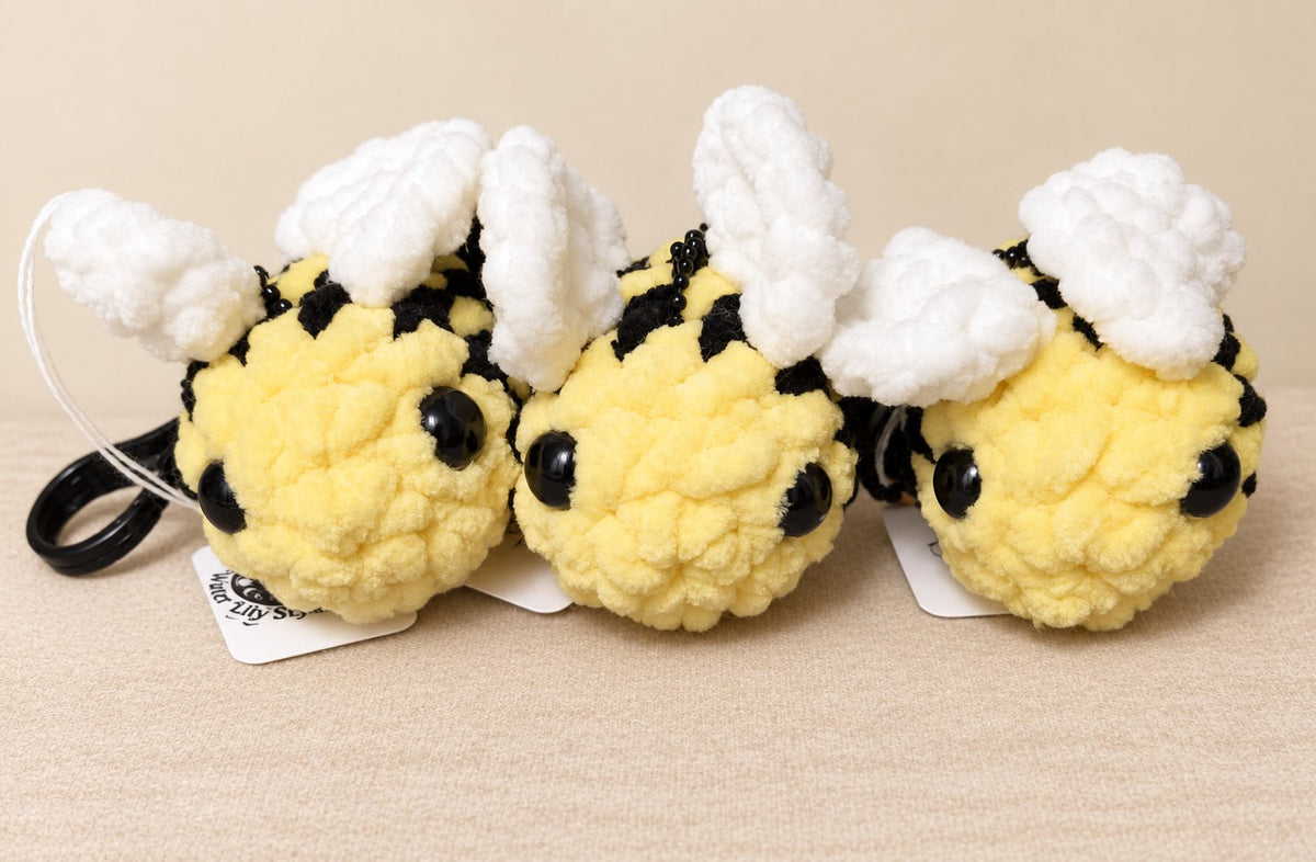 Crochet Bee Keychains
