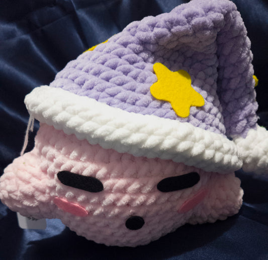 Crochet Sleeping Kirb-ee