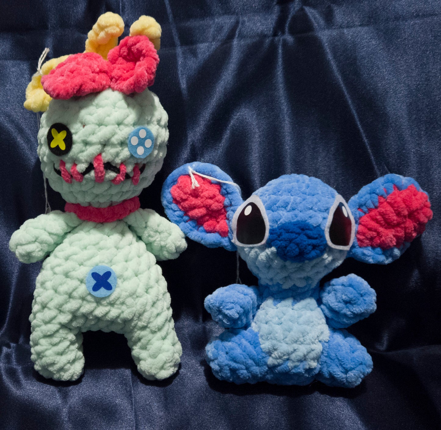 Crochet Blue Alien Sti-ch and Ragdoll