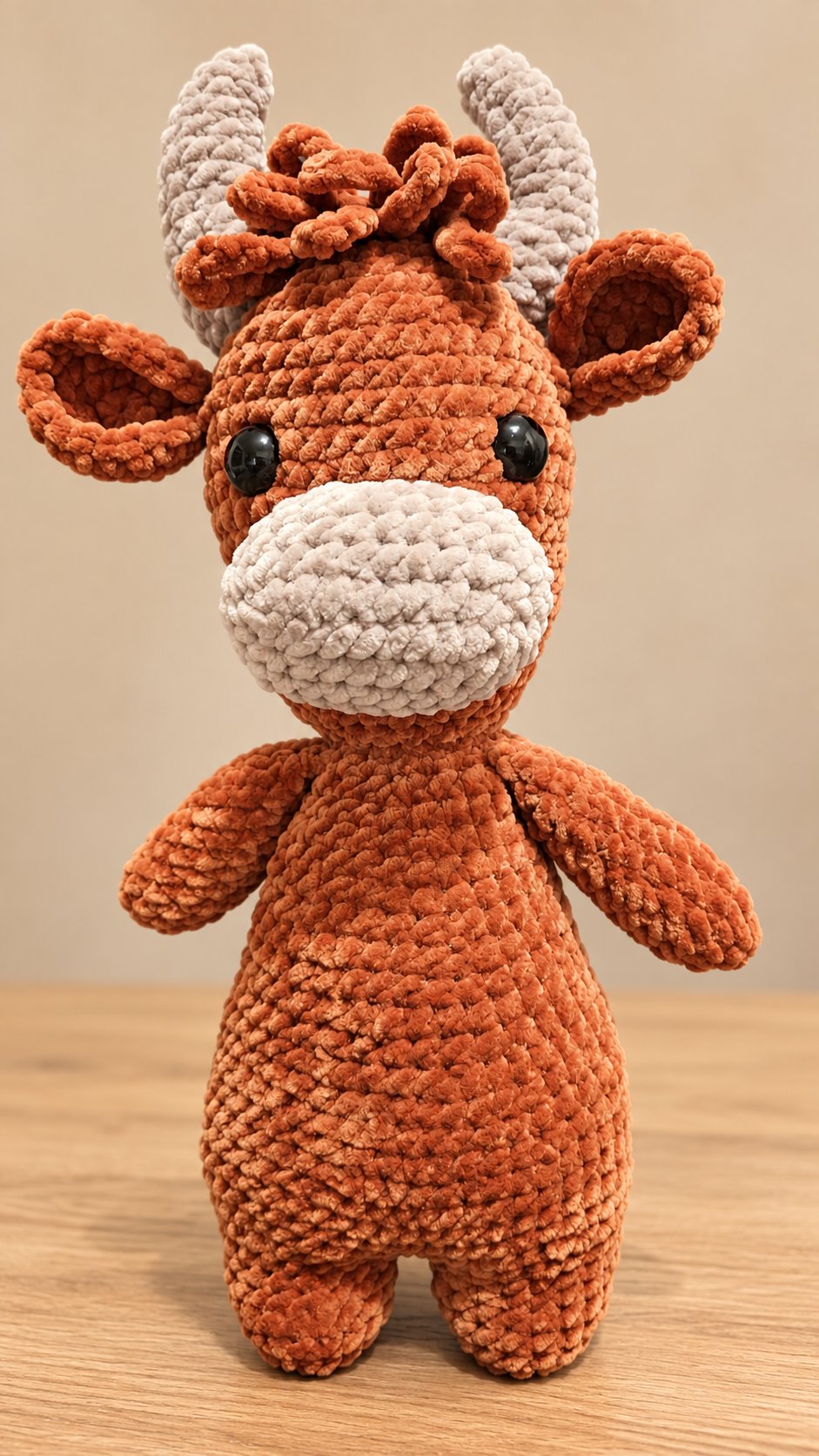 Crochet Highland/Longhorn Cow