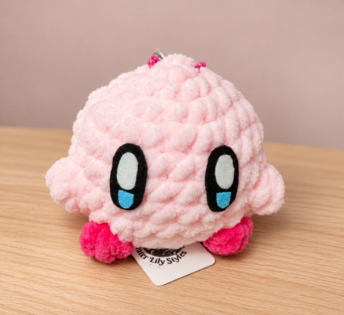 Crochet Kirb-ee Keychain