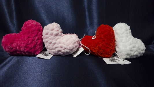 Crochet Valentine Heart Keychains
