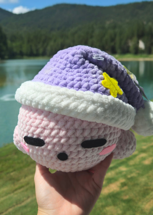 Crochet Sleeping Kirb-ee